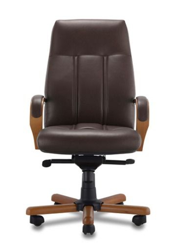 Кресло с высокой спинкой на крестовине Босс D100 Кофейное