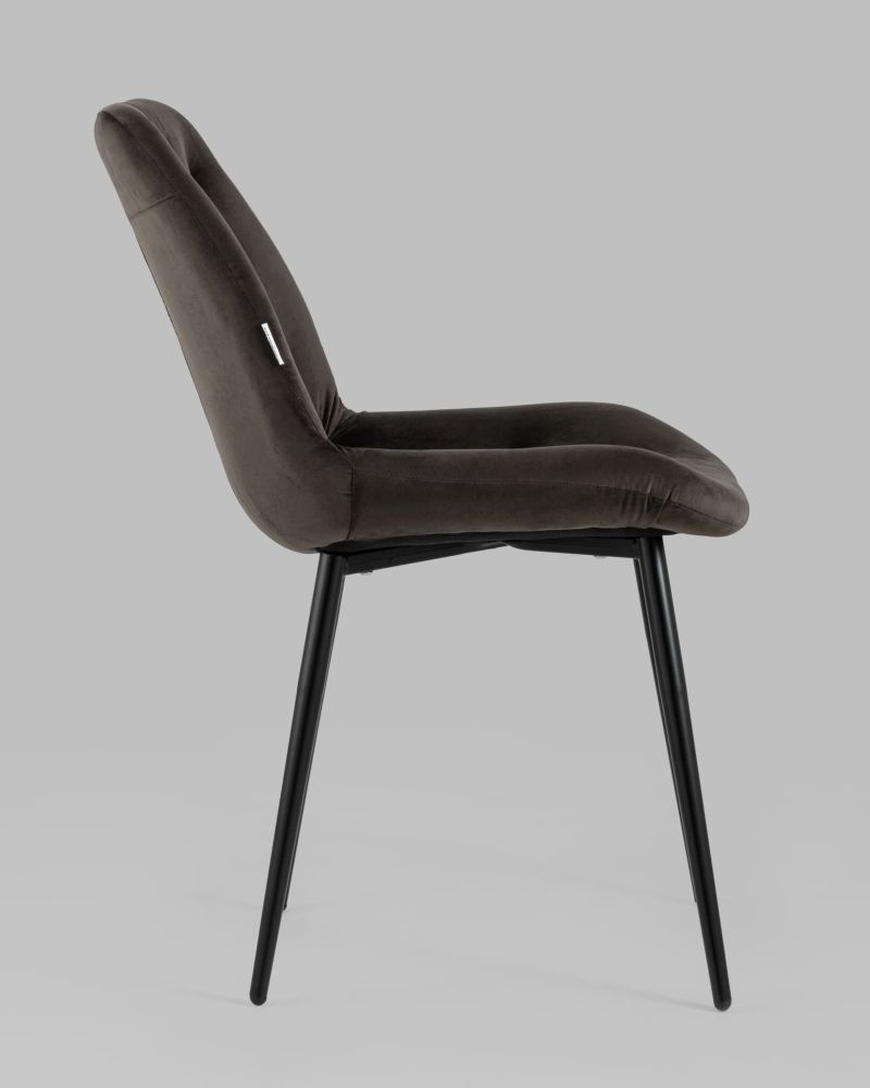 Стул Джастин велюр Темно-коричневый