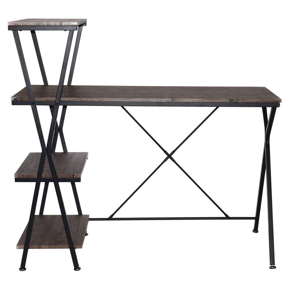 Стол на металлокаркасе BRABIX LOFT CD-004 Мореный дуб