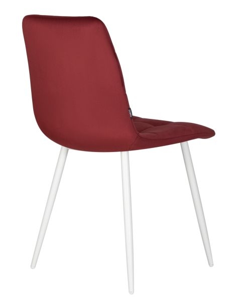 Стул обеденный DOBRIN CHILLY (Бордовый Holland 47, основание белое) 4 шт