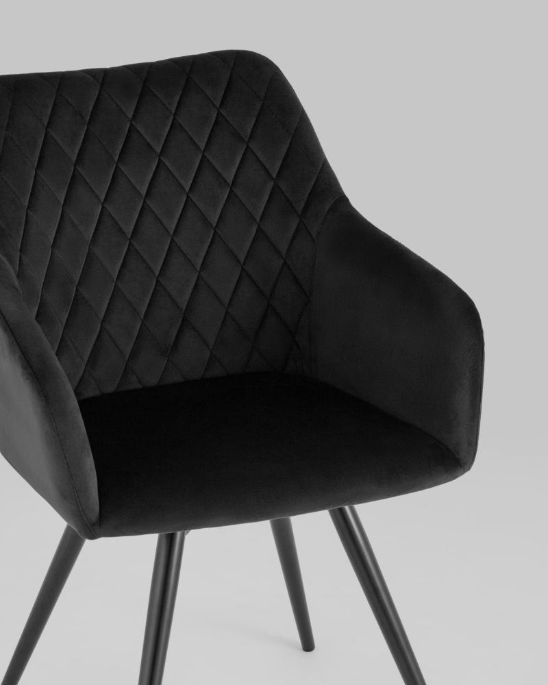 Стул вращающийся Дастин велюр Черный