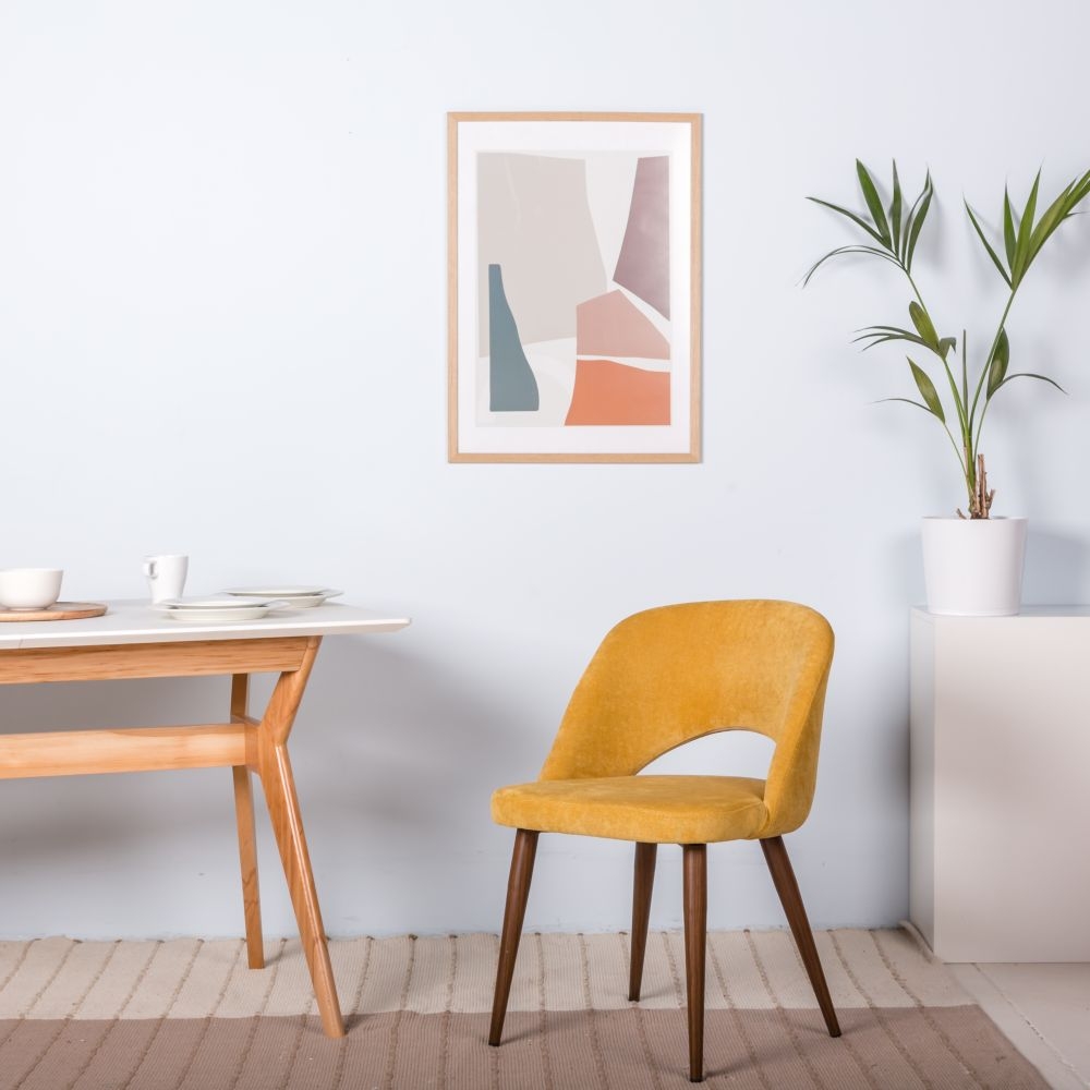 Стул Lars Желт/Темный Орех