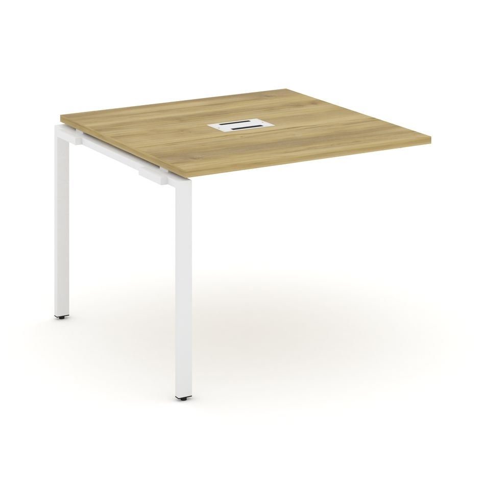 Проходной наборный элемент переговорного стола CONCEPT CN.NPRG-011 Дуб Винченцо Белый