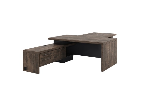 Стол письменный с брифингом тумба слева Торстон Т-818.1000л Дуб Бунратти/Антрацит