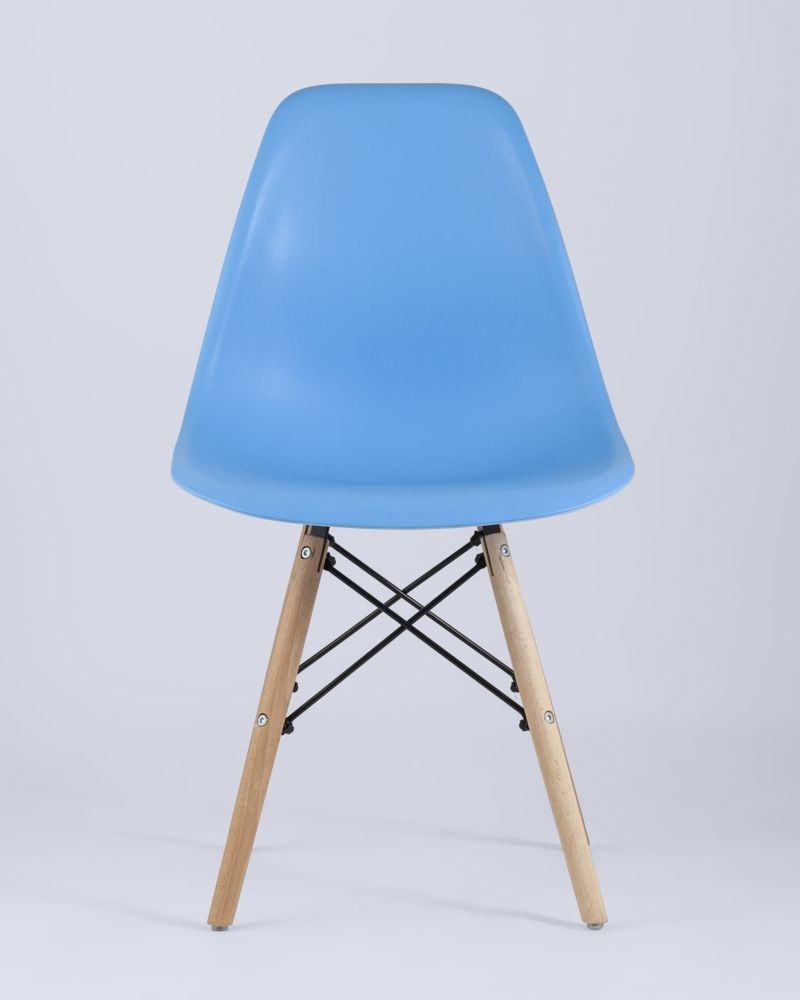 Стул Eames Style DSW голубой (разборный каркас)