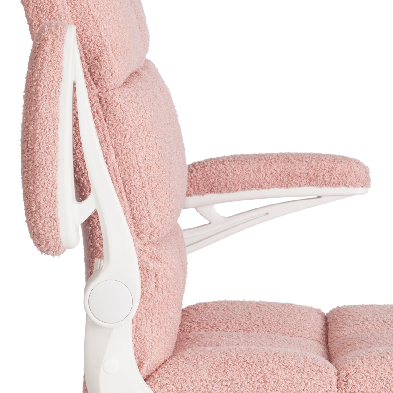 Кресло офисное Лугано Вх ткань теддй, розовый / Lugano Wh teddy,