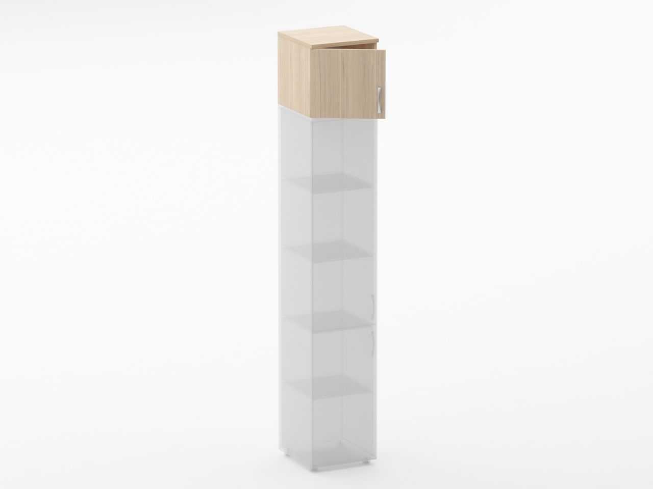 Антресоль узкая Glassy 6.04.13Л Орех