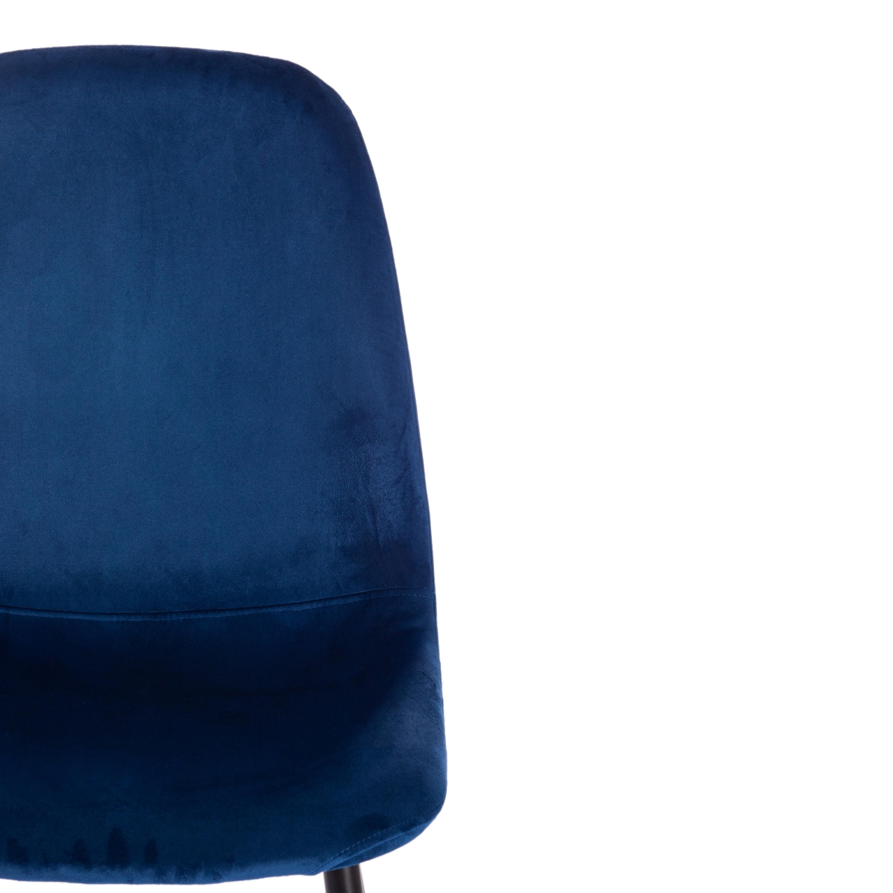 Стул BREEZE (mod. 4724) металл/вельвет, 44х48х87см, темно-синий/черные ножки