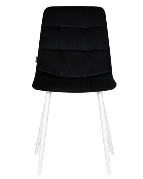 Стул обеденный DOBRIN CHILLY (Черный Holland 75, основание белое) 4 шт