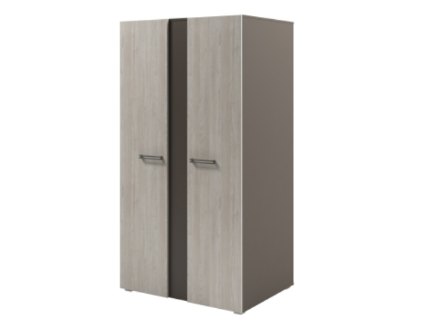 Стеллаж двусторонний с планкой широкий D-72 Акация Морава/Трюфель