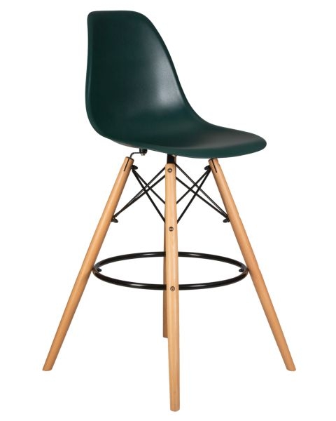 Стул барный DOBRIN DSW BAR (ножки светлый бук, цвет темно-зеленый (G-13)) 2 шт