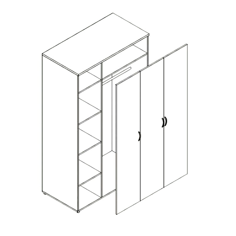 Шкаф Проспект Р.Ш-9 бук светлый