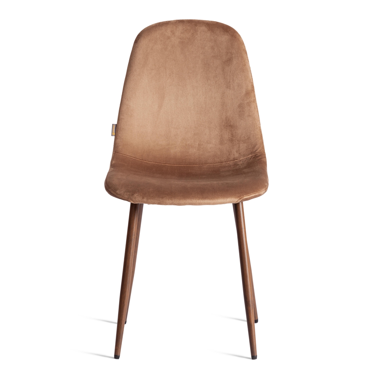 Стул BREEZE (mod. JSC-58) Велюр/металл , 44 х 53 х 86 см, Dark brown (темно-коричневый) HLR11/ орех