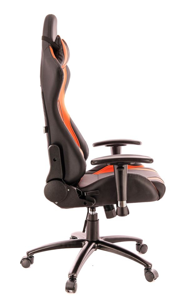 Кресло геймерское Everprof Lotus S2 Экокожа Черный Оранжевый