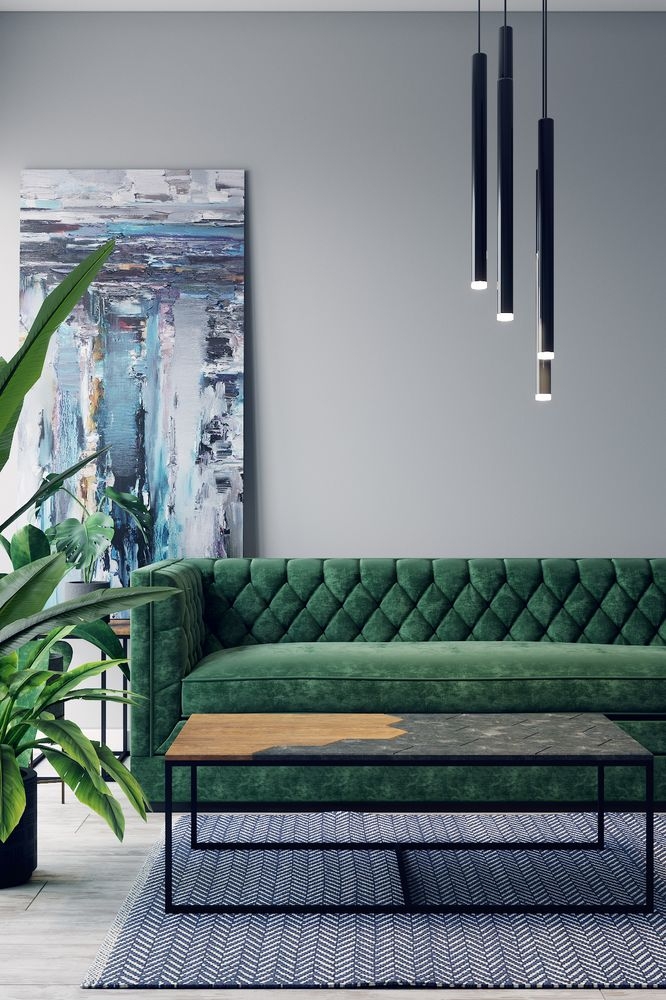 Стол журнальный Китч Дуб американский/серый бетон