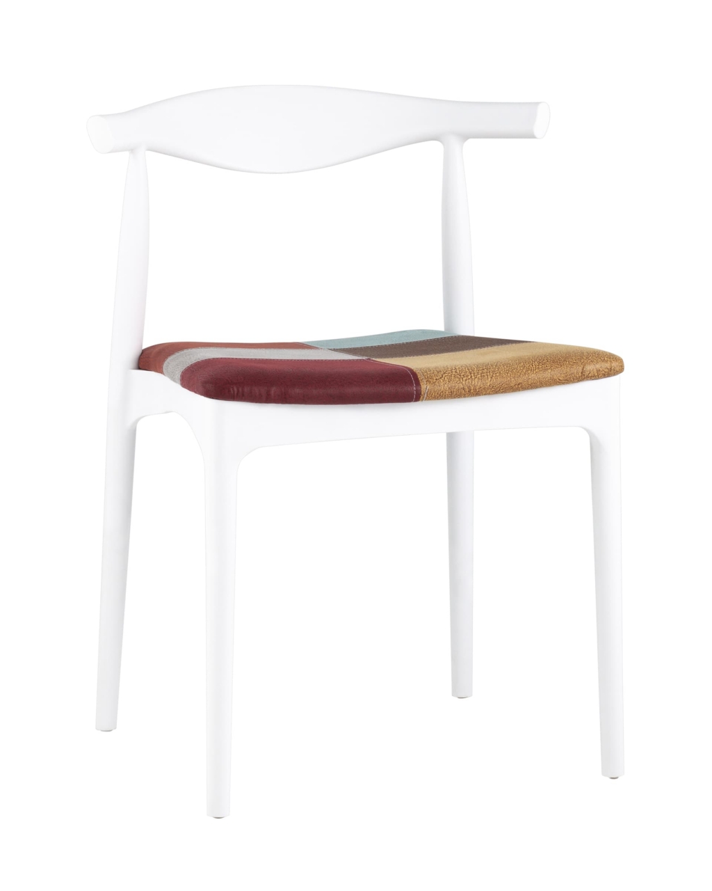 Стул пластиковый Bull с мягким сиденьем Пэчворк