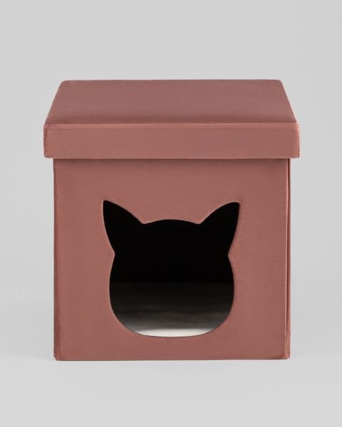 Пуф складной с ящиком Сторе Пет розовый / Store Pet