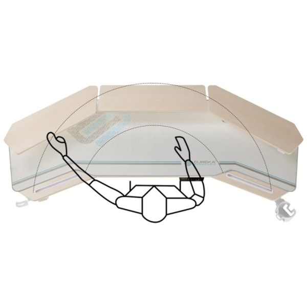 Стол для компьютера (для геймеров) с подставкой под клавиатуру и электрической регулировкой по высоте Eureka ERK-ED71-MW