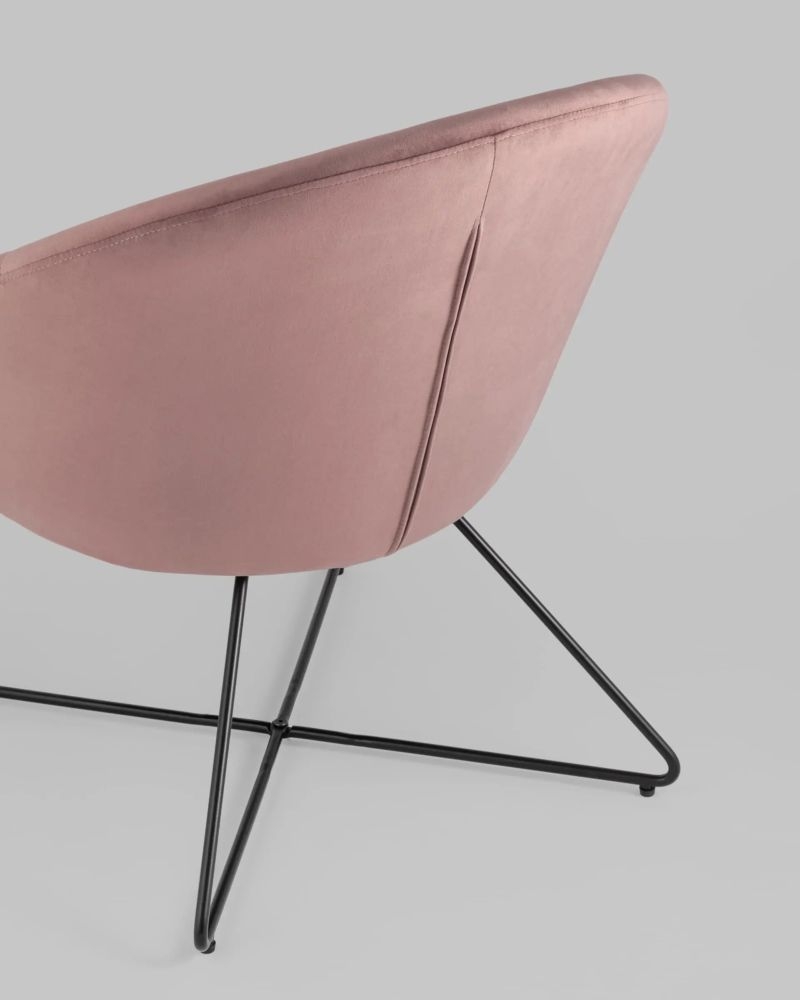Кресло Колумбия велюр Пыльно-розовое