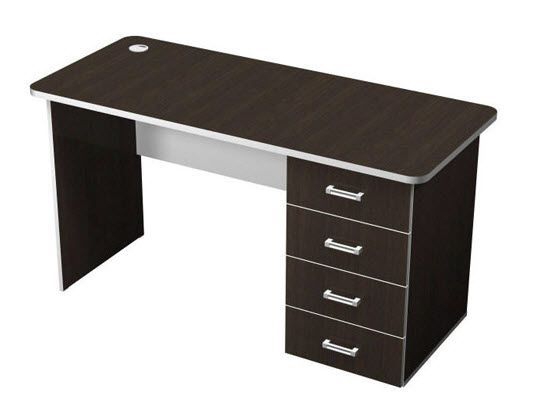 Стол письменный с тумбой (левый) ПСт1.12Л венге/серый