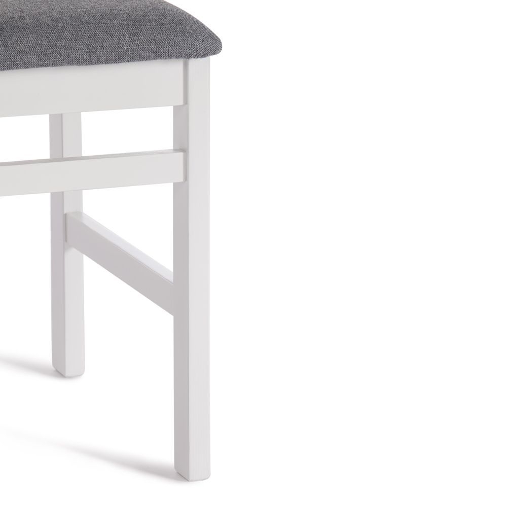 Стул ROSARIO многослойная фанера, 39 х 39 х 99 см, white, ткань темно-серая (150) разобранный