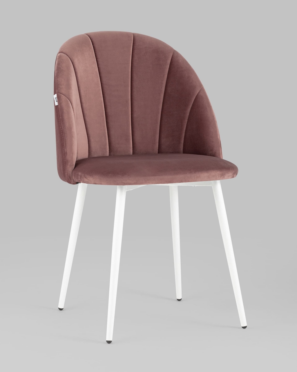 Стул Логан white 2 шт. велюр Пыльно-розовый