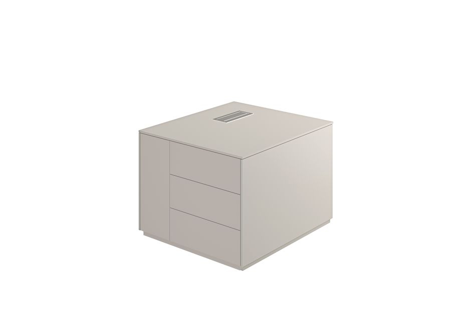 Тумба опорная 800 левая Atlas NZ-0232.GS.GS.L Серый камень