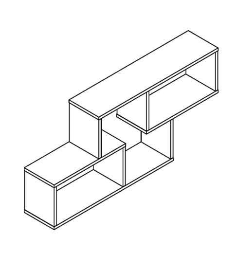 Полка навесная KWS 1150 Дуб сонома светлый
