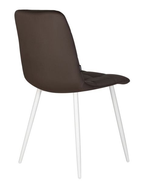 Стул обеденный DOBRIN CHILLY (Эспрессо Holland 74, основание белое) 4 шт