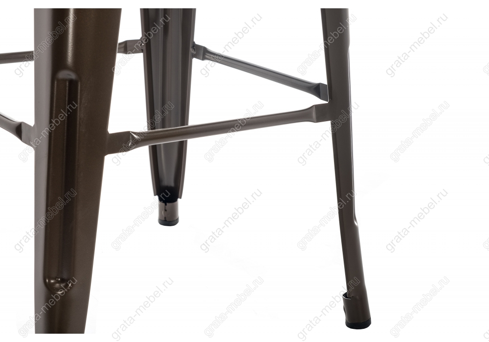 Барный стул Tolix Bar wood CColl T-2103B-26 bronze / brown walnut