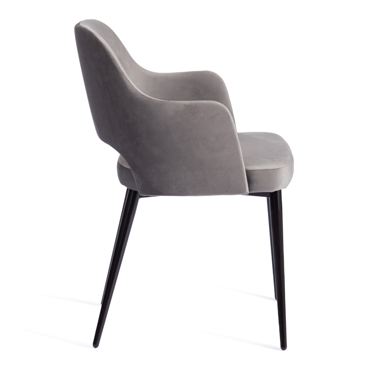 Кресло VALKYRIA 2 (mod. 718) ткань/металл, 55х55х80 см, высота до сиденья 48 см, серый barkhat 26/черный