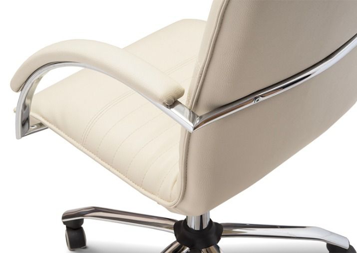 Кресло со средней спинкой на крестовине Синди D80 Белое