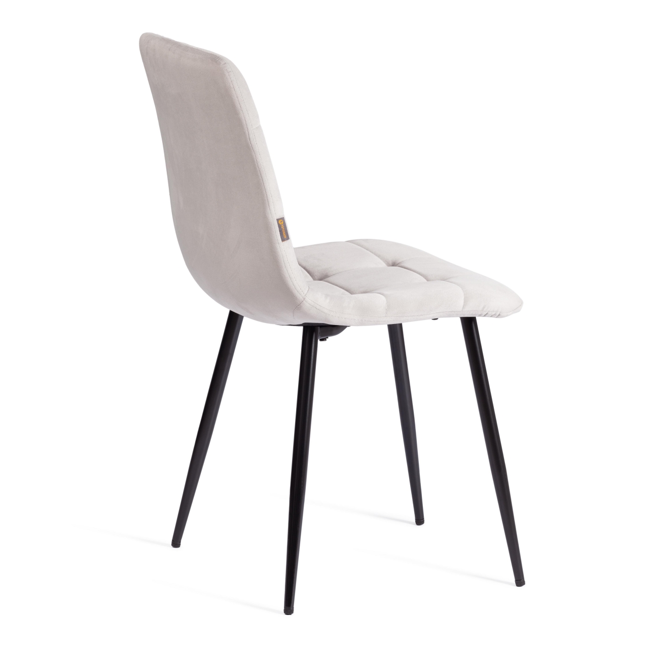 Стул CHILLY (mod. JSC-220) Велюр/металл , 44,5х52,5х88 см, Light grey (светло-серый) HLR14 / черный