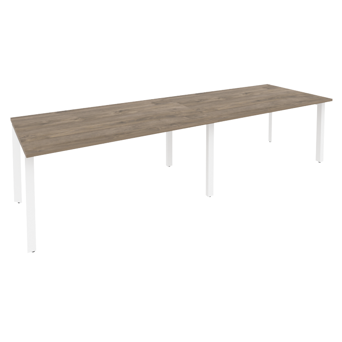 Стол переговорный (2 столешницы) ONIX O.MP-PRG-2.4 Тиквуд Темный/Белый