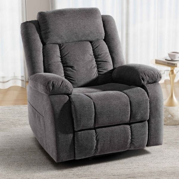 Кресло-реклайнер Eureka GER02 с подъемным механизмом, серый
