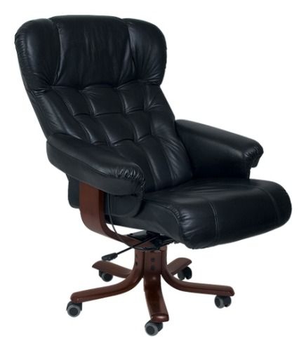 Кресло с высокой спинкой на крестовине Царь D100 дерево венге LOFT RAME