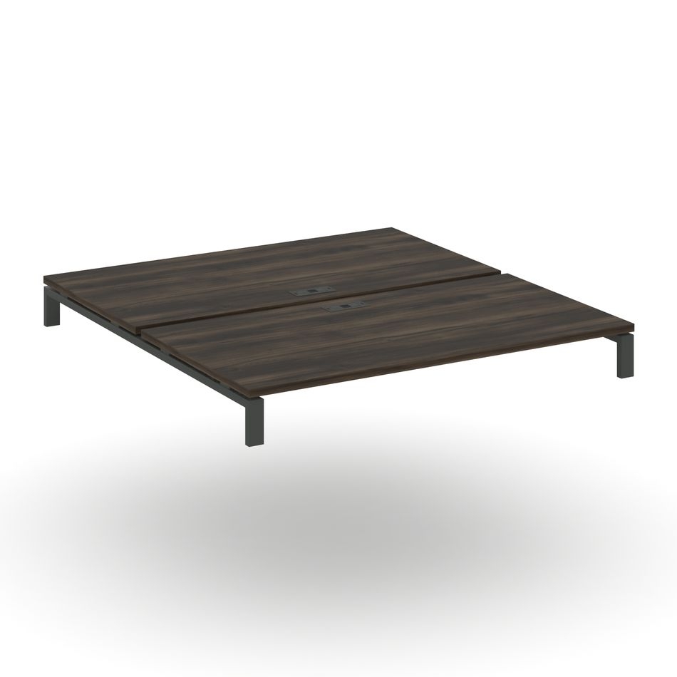 Двойной стол надставка на две опорные тумбы CONCEPT CN.DSN-007 Дуб Мали Антрацит