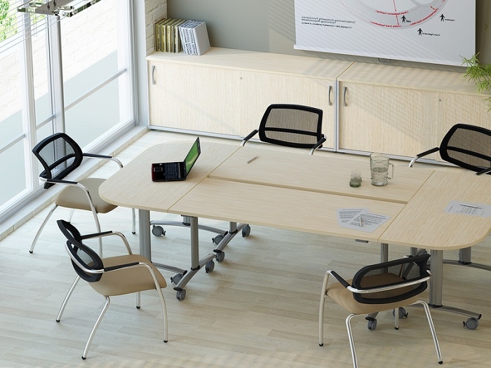 Стол складной полукруглый Connect 165х60х72.5см Белый