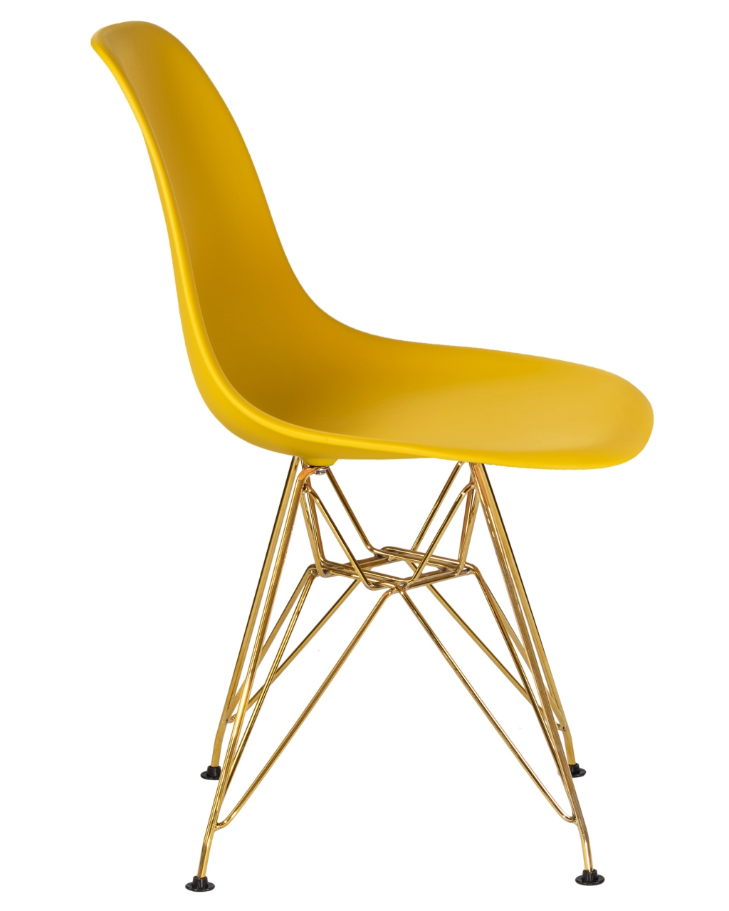 Стул обеденный DOBRIN DSR ножки золотые Желтый Y-01