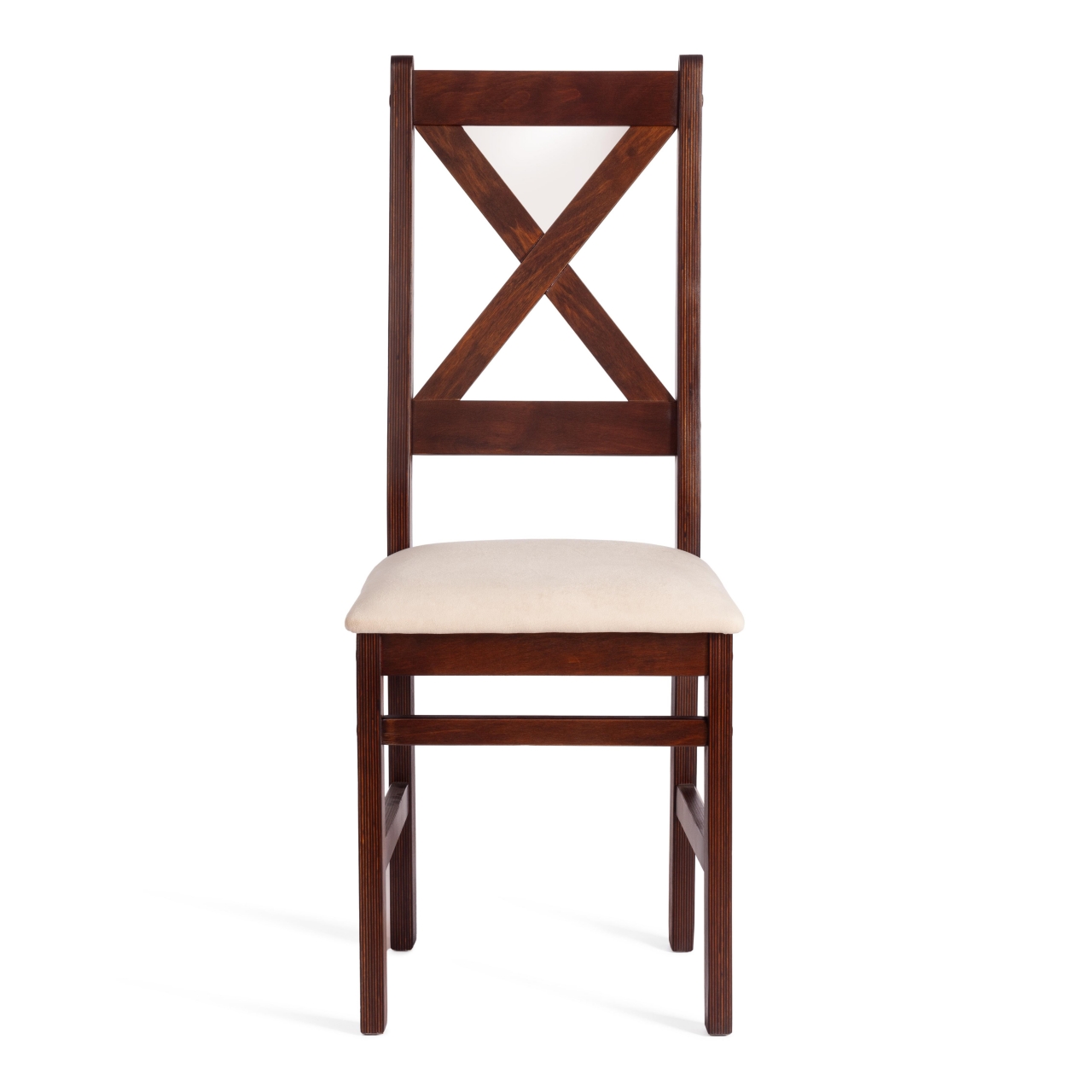 Стул CROSSMAN (комплект) NEW, Многослойный березовый шпон, 41х40x100 см, cappuchino/велюр бежевый