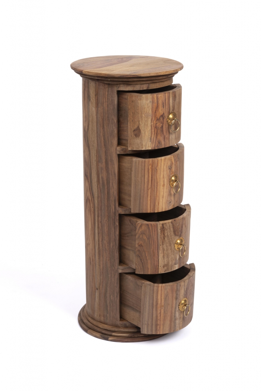 Тумба Бомбей - 0768 палисандр, 71хD28,5см, Natural tinted (натуральный тонированный)