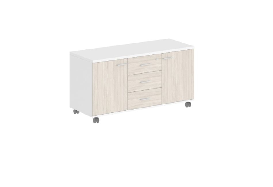 Тумба сервисная с 3-мя ящиками Sigma SG.621.WH.OL.M Белый Дуб светлый