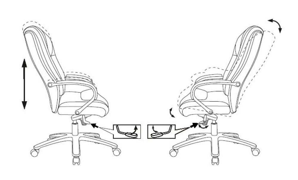 Кресло руководителя Бюрократ T-9925SL кожа Черный