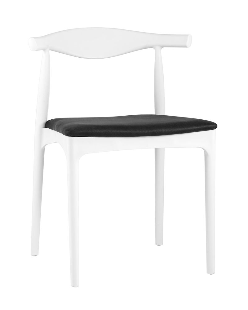 Стул пластиковый Bull с мягким сиденьем Белый