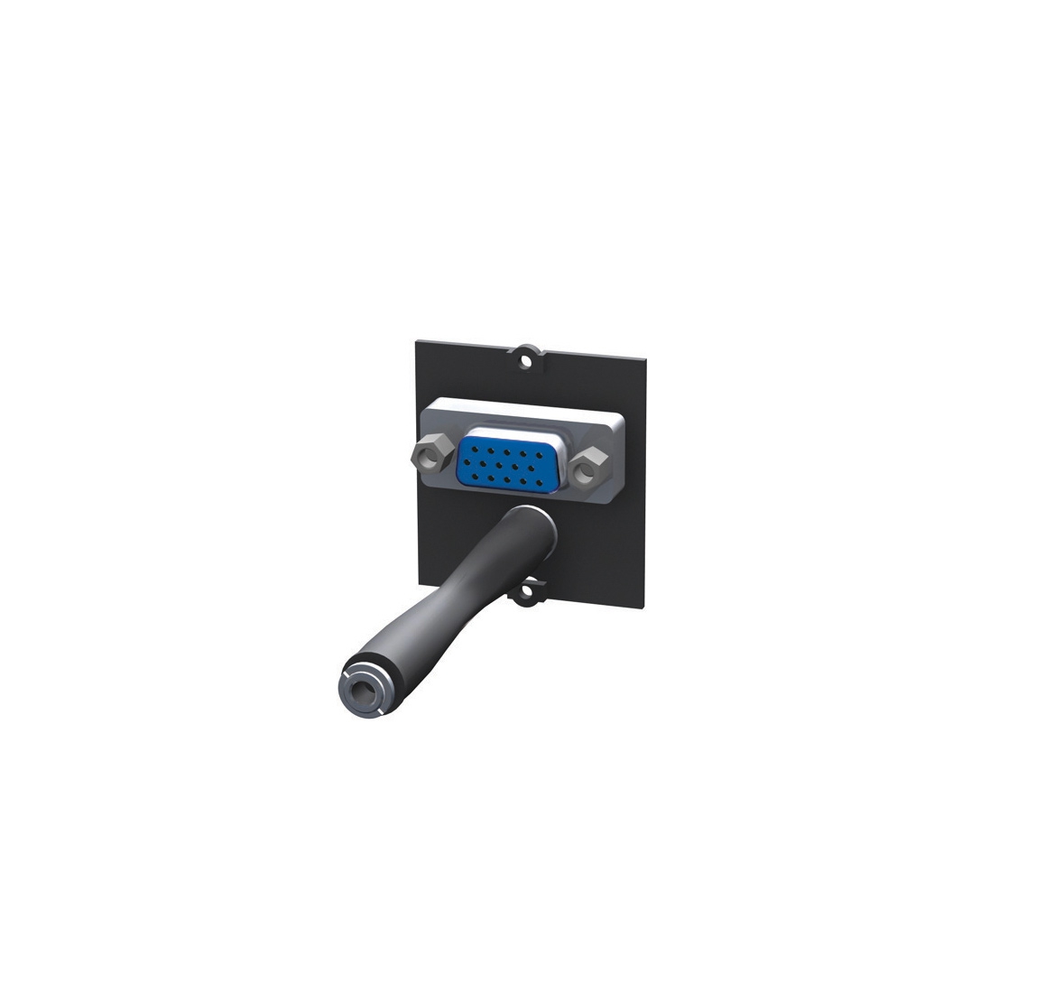 Рамка VGA + MINI Stereo jack 3.5 BACHMANN 917.045 Черный