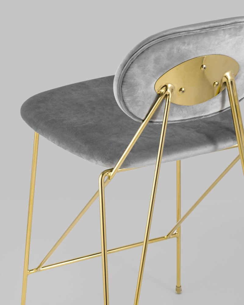 Стул Элис полубарный Светло-серый