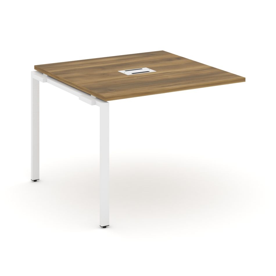 Проходной наборный элемент переговорного стола CONCEPT CN.NPRG-011 Сандал Янтарный Белый