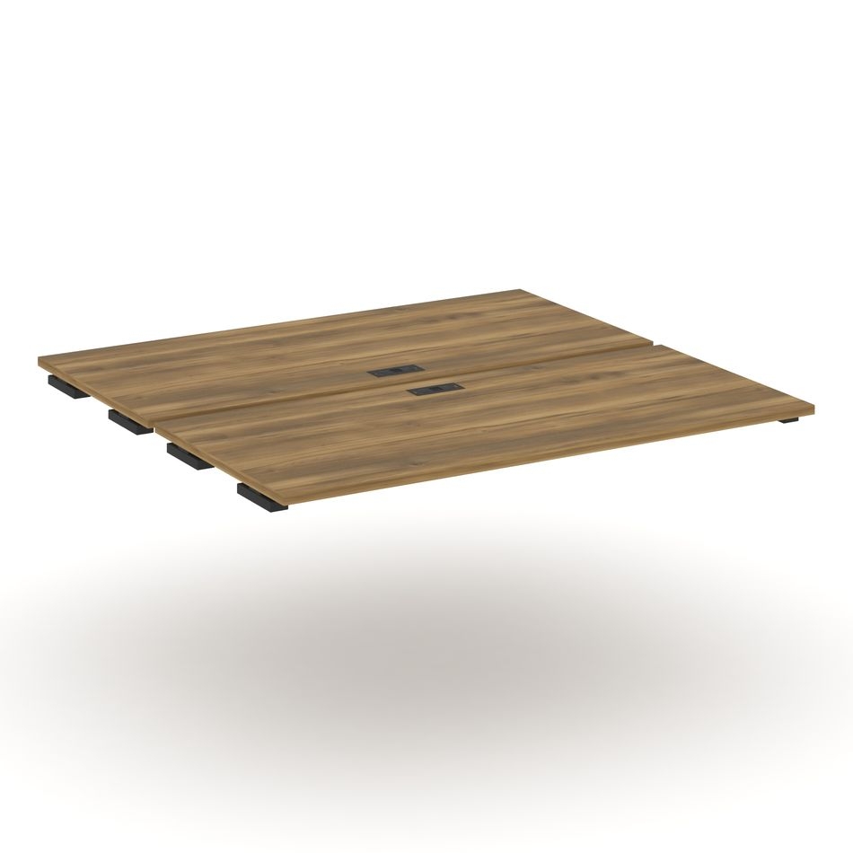 Двойной стол-приставка к двум опорным тумбам/шкафам CONCEPT CN.DSPR-008 Сандал Янтарный Черный