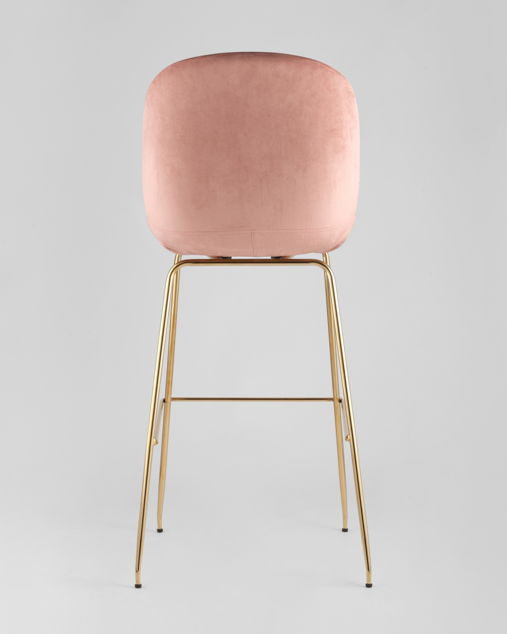 Стул барный Beetle Lite PU со спинкой Пудровый