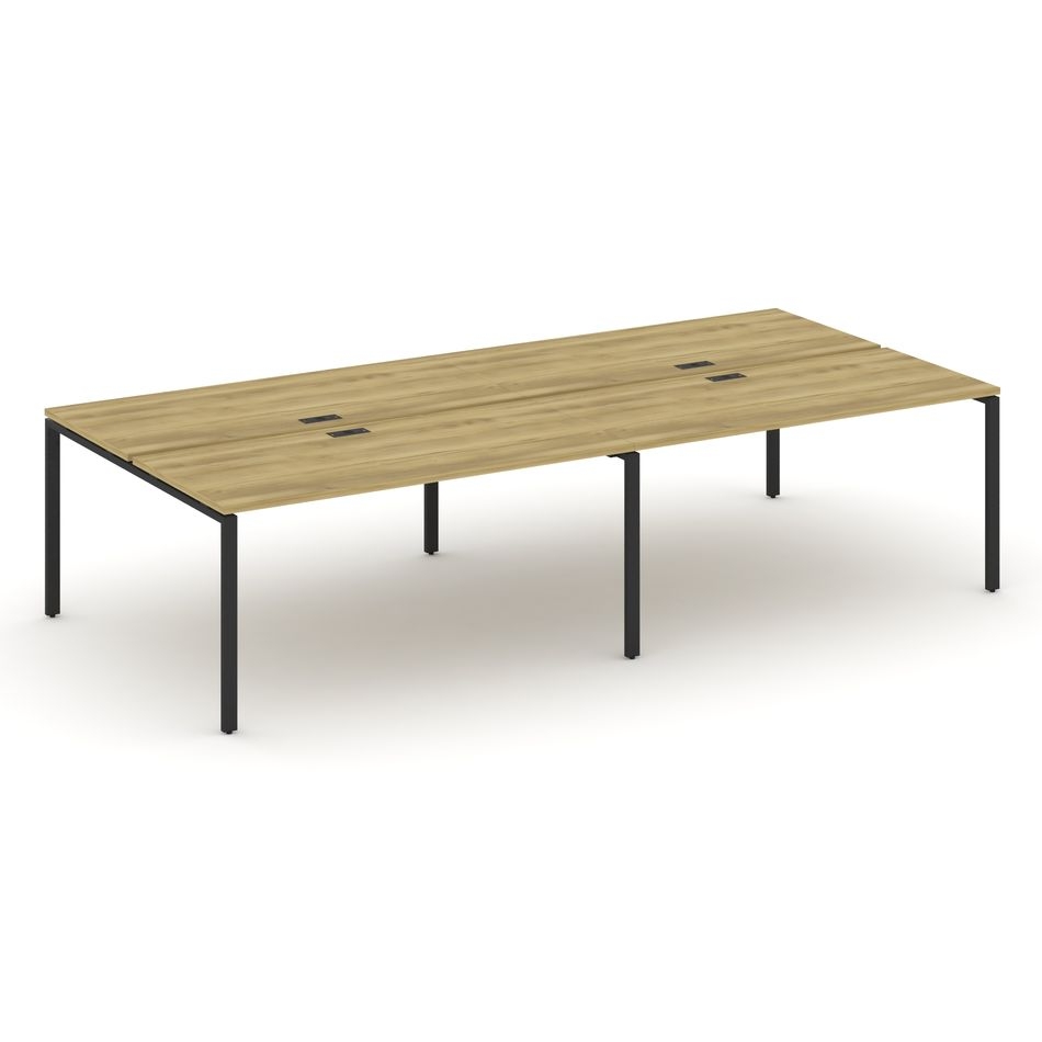 Рабочая станция двухсторонняя на 4 места CONCEPT CN.DRS-008 Дуб Винченцо Черный